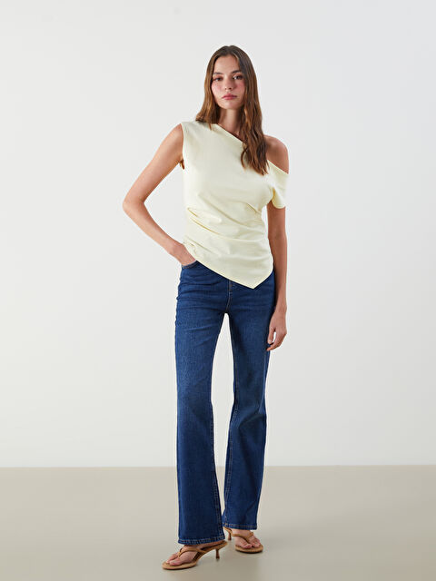 LCW Jeans Crop Flare Kadın Jean Pantolon - W42398Z8-309