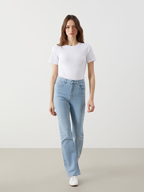 LCW Jeans Mars Flare Kadın Jean Pantolon - W4FV32Z8-311