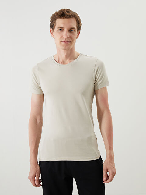 LC WAIKIKI Bisiklet Yaka Kısa Kollu Erkek Atlet