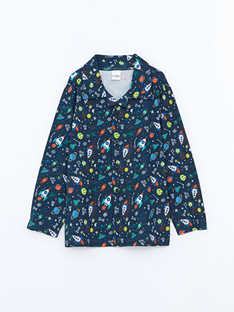 LCW Kids Gömlek Yaka Erkek Çocuk Pijama Üst - S50112Z4-LSJ