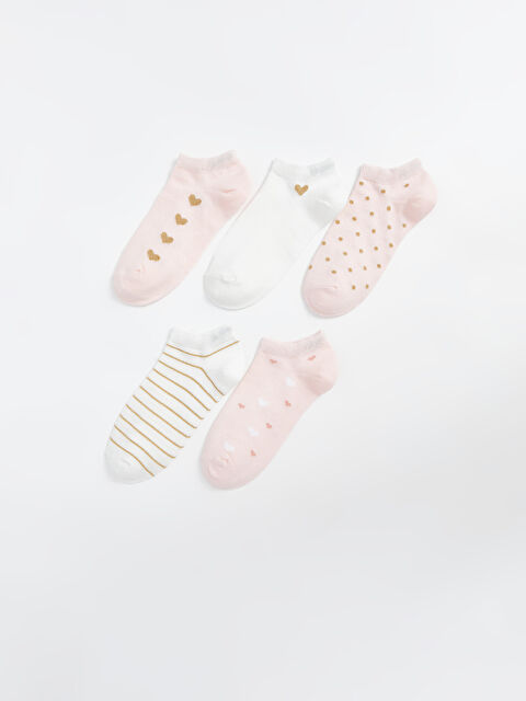 LCW Kids Desenli Kız Çocuk Patik Çorap 5'li - S50345Z4-QVR
