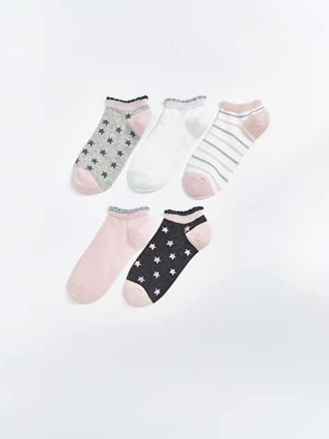 LCW Kids Desenli Kız Çocuk Patik Çorap 5'li - S50347Z4-LAL