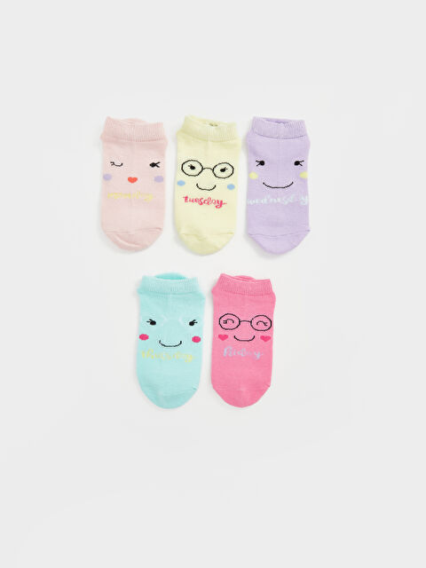LCW Kids Desenli Kız Çocuk Patik Çorap 5'li - S50359Z4-FUG