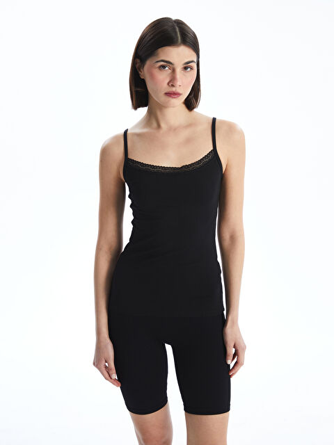 LCW DREAM U Yaka Dantel Detaylı Askılı Kadın Atlet - S50394Z8-CVL