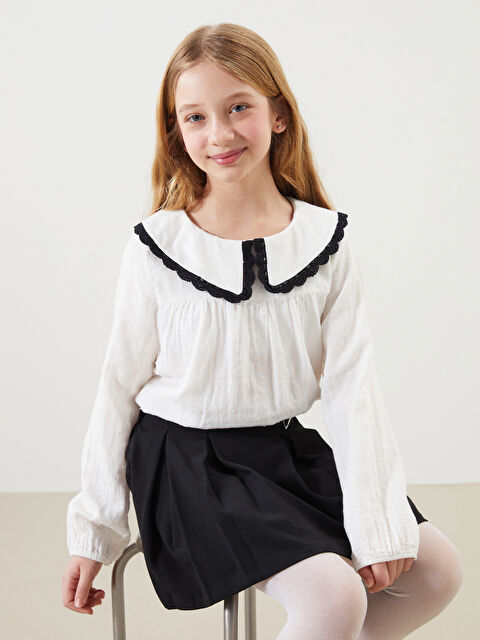 LCW Kids Bebe Yaka Kız Çocuk Bluz - S50495Z4-R9J