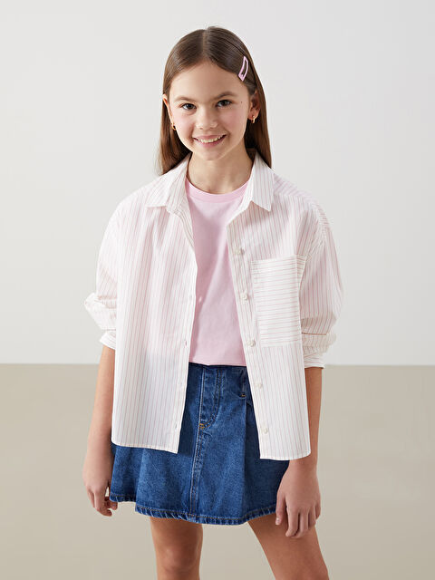 LCW Kids Çizgili Kız Çocuk Gömlek - S50509Z4-LHP