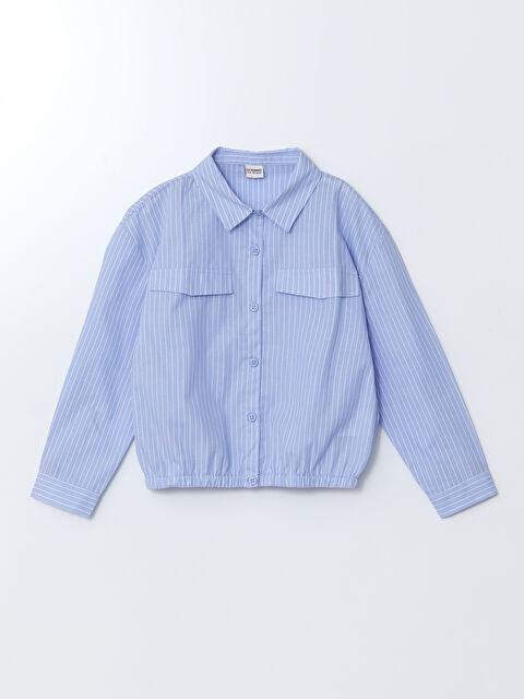 LCW Kids Çizgili Kız Çocuk Gömlek - S50511Z4-LEN