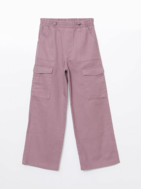 LCW Kids Beli Lastikli Kız Çocuk Kargo Pantolon - S50520Z4-YQA