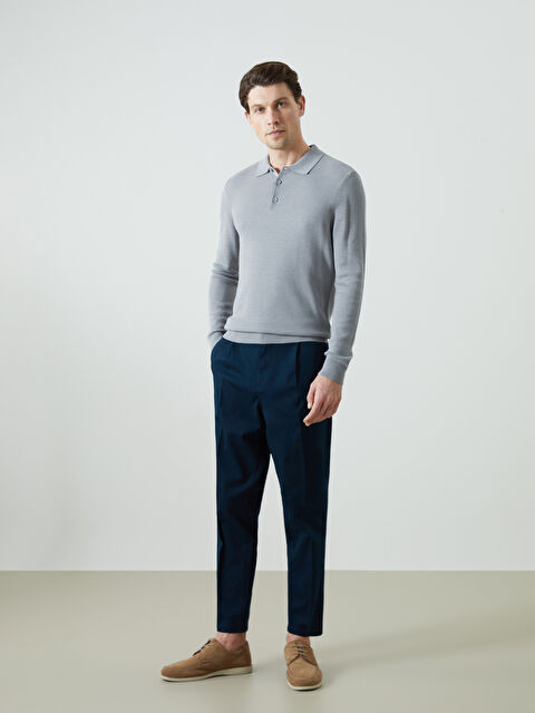 LCWAIKIKI Classic Standart Kalıp Gabardin Erkek Pileli Chino Pantolon - S50567Z8-KN7