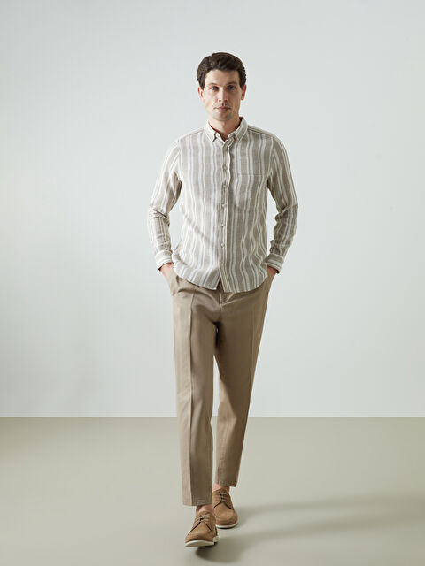 LCWAIKIKI Classic Standart Kalıp Gabardin Erkek Pileli Chino Pantolon - S50567Z8-YQ5