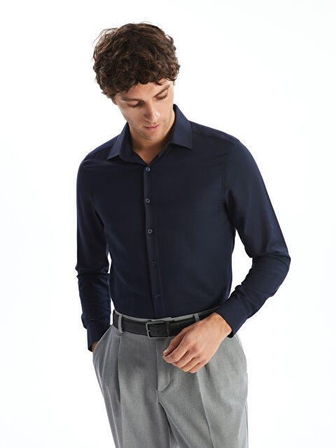 LCW BUSINESS Slim Fit Uzun Kollu Oxford Erkek Gömlek - S50570Z8-RBY