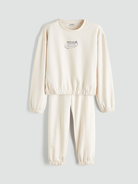 LCW Kids Bisiklet Yaka Soft Touch Kız Çocuk Eşofman Takım - S50661Z4-FRC