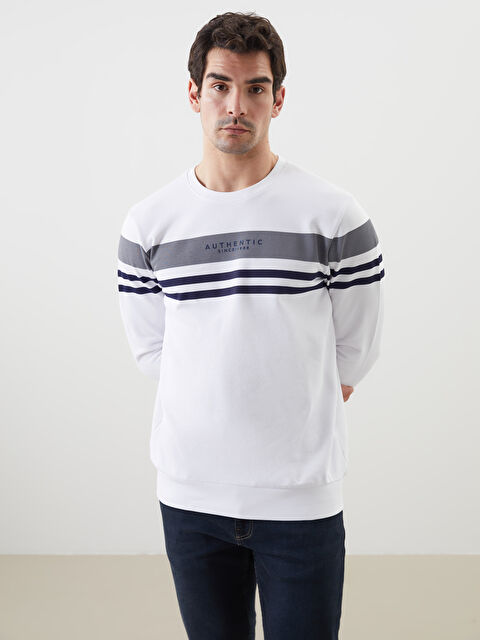 LCWAIKIKI Classic Bisiklet Yaka Erkek Sweatshirt - S50790Z8-R9J