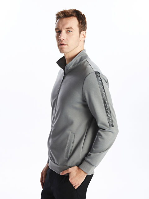 LCWAIKIKI Basic Dik Yaka Erkek Sweatshirt - S50818Z8-YLT