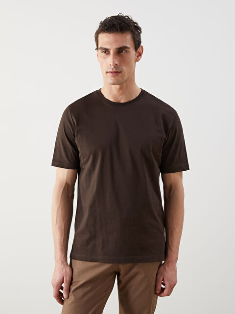 LCWAIKIKI Basic Bisiklet Yaka Penye Erkek Tişört - S50839Z8-YKY