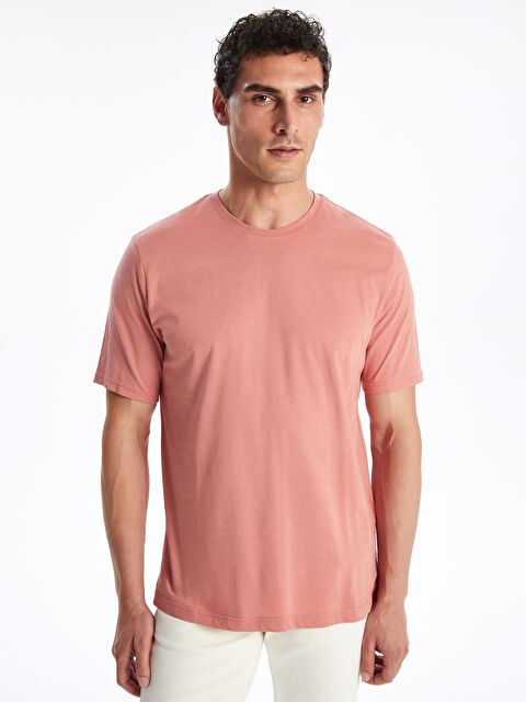 LCWAIKIKI Basic Bisiklet Yaka Penye Erkek Tişört - S50839Z8-ZPF