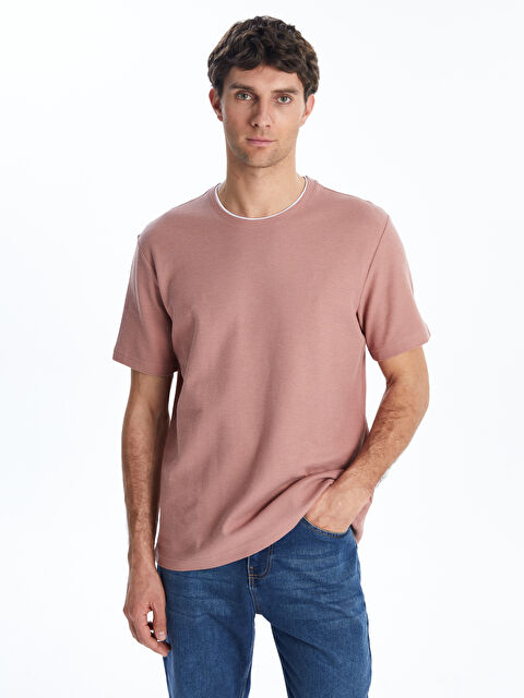 LCWAIKIKI Classic Bisiklet Yaka Kısa Kollu Erkek Tişört - S50840Z8-GTW