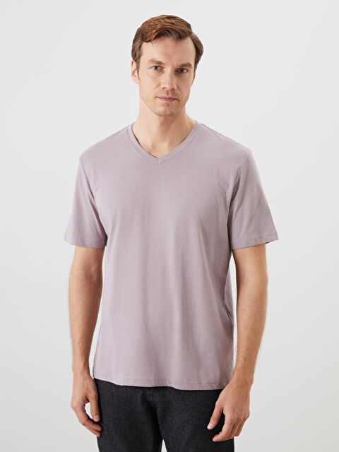 LCWAIKIKI Classic V Yaka Kısa Kollu Penye Erkek Tişört - S50845Z8-LXU