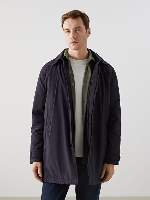 LCWAIKIKI Classic Standart Kalıp Gömlek Yaka Erkek Kaban - S50896Z8-RFD