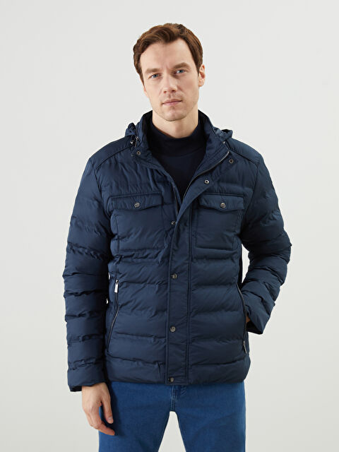 LCWAIKIKI Classic Standart Kalıp Dik Yaka Erkek Şişme Mont - S50897Z8-YMZ