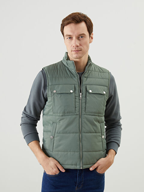 LCWAIKIKI Classic Standart Kalıp Dik Yaka Erkek Şişme Yelek - S50902Z8-GBX