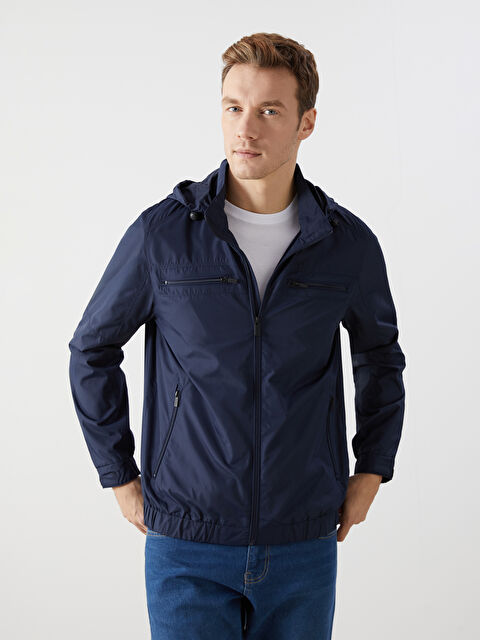 LCWAIKIKI Classic Standart Kalıp Kapüşonlu Erkek Mont - S50916Z8-M3M