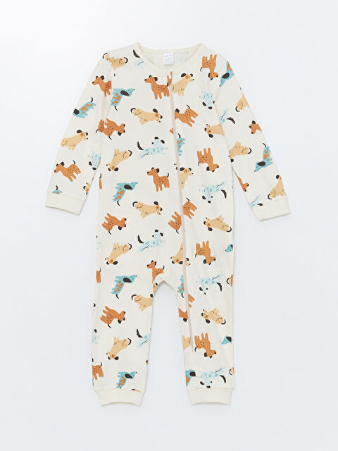 LCW baby Bisiklet Yaka Baskılı Erkek Bebek Tulum - S50930Z1-LQB