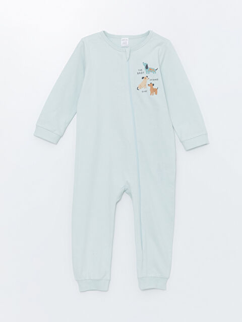 LCW baby Bisiklet Yaka Baskılı Erkek Bebek Tulum - S50930Z1-SRS