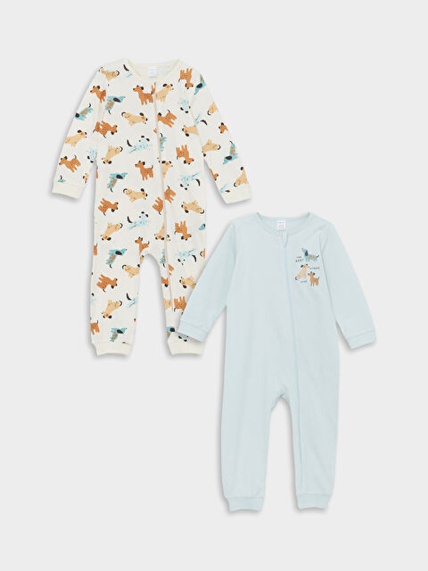 LCW baby Baby Boys' Jumpsuit 2 Pack (0-12 Months with Booties, 12 Months+ without Booties) - S50931Z1-LQB