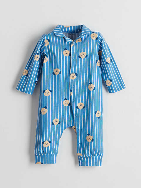 LCW baby Gömlek Yaka Baskılı Erkek Bebek Uyku Tulum - S50940Z1-LQP