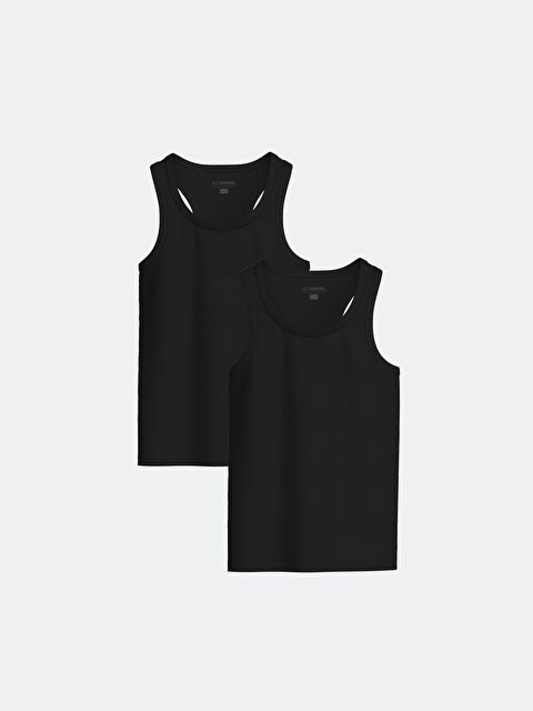 LCW Kids Bisiklet Yaka Erkek Çocuk Atlet 2'li - S50976Z4-CVL