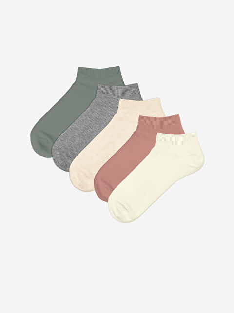 LCW DREAM Kadın Düz Patik Çorap 5'li - S50995Z8-LAF