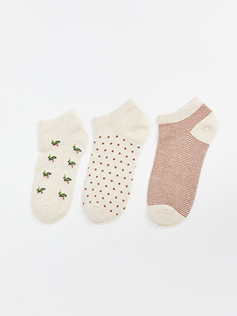 LCW DREAM Desenli Kadın Patik Çorap 3'lü - S51013Z8-J1F