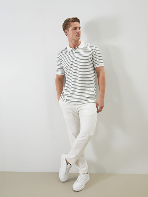 LCWAIKIKI Classic Standart Kalıp Keten Karışımlı Erkek Chino Pantolon - S51104Z8-R9J