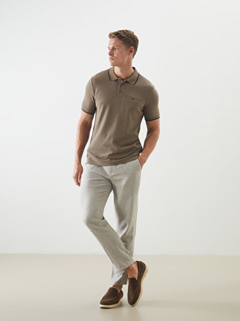 LCWAIKIKI Classic Standart Kalıp Keten Karışımlı Erkek Chino Pantolon - S51104Z8-Z3D