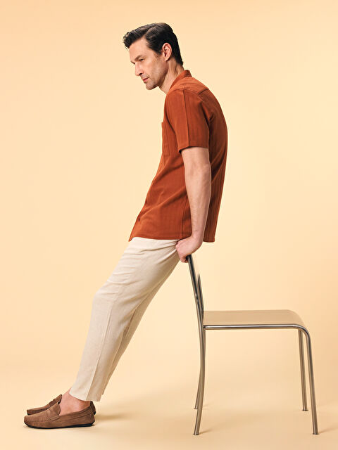 LCWAIKIKI Classic Standart Kalıp Keten Karışımlı Erkek Chino Pantolon - S51104Z8-Z3M