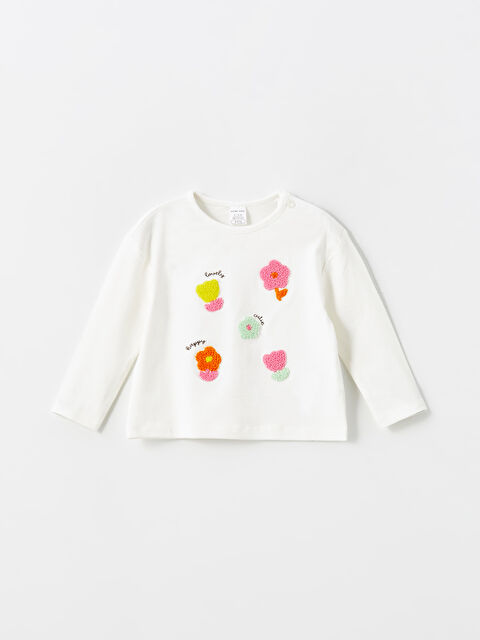 LCW baby Çiçek Nakışlı Kız Bebek Bluz - S51143Z1-FDU