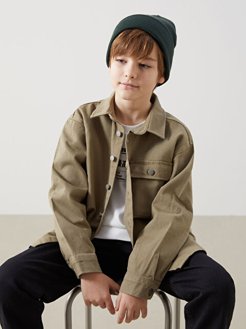 LCW Kids Uzun Kollu Erkek Çocuk Gömlek Ceket - S51158Z4-GYP