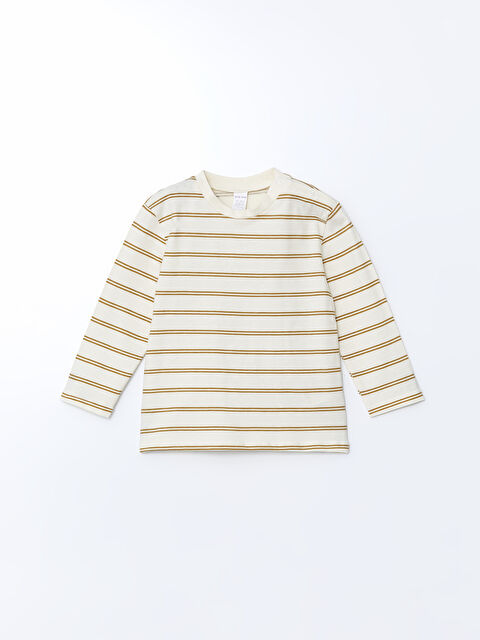 LCW baby Bisiklet Yaka Çizgili Erkek Bebek Tişört - S51195Z1-LFC