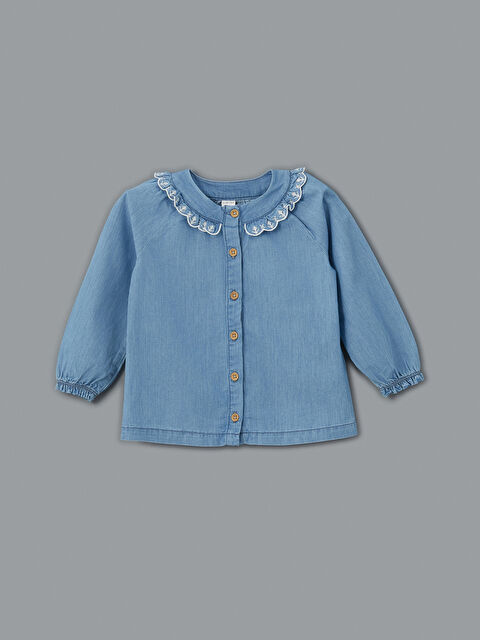 LCW baby Bisiklet Yaka Basic Kız Bebek Gömlek - S51232Z1-507