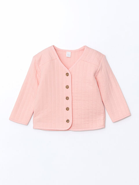 LCW baby V Yaka Kız Bebek Hırka - S51235Z1-VHL