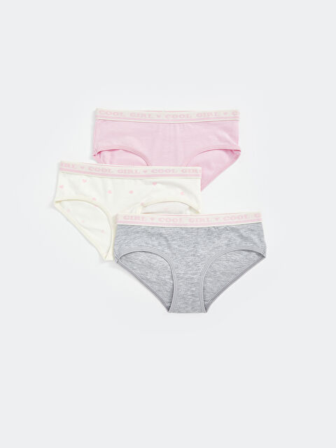 LCW Kids Baskılı Kız Çocuk Külot 3'lü - S51261Z4-G7H