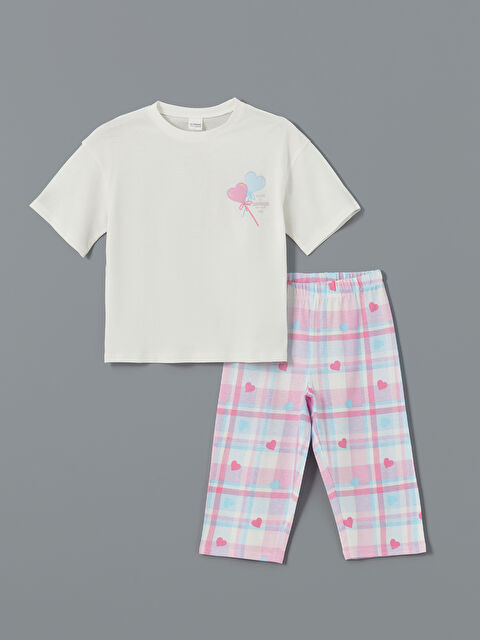 LCW Kids Crew Neck Girls' Pyjama Set - S51295Z4-FDU