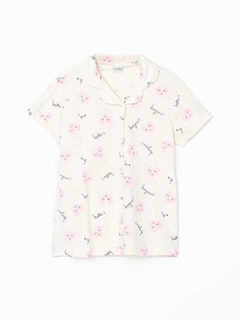 LCW Kids Gömlek Yaka Kız Çocuk Pijama Üst - S51300Z4-LRB