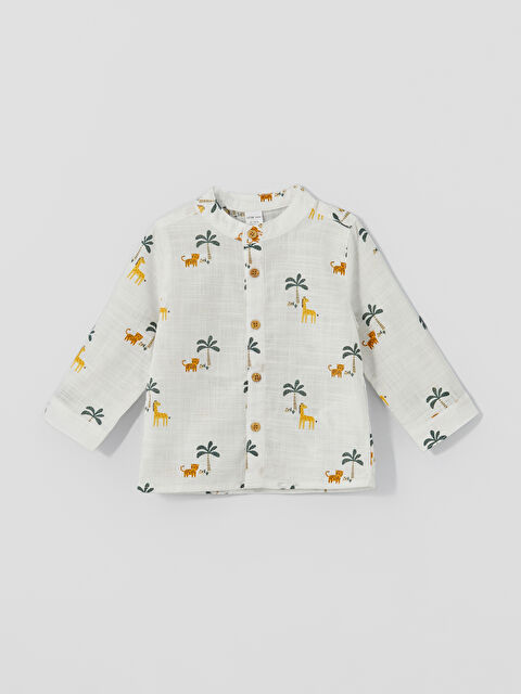 LCW baby Hakim Yaka Desenli Erkek Bebek Gömlek - S51309Z1-LRA