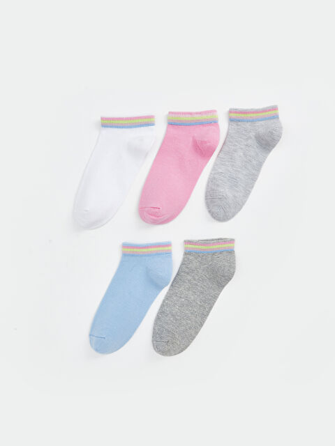 LCW Kids Girls Trainer Socks 5 Pack - S51334Z4-EEW