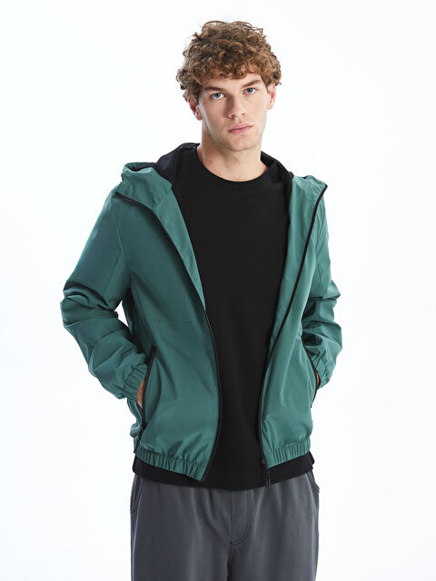 XSIDE Standart Kalıp Kapüşonlu Erkek Yağmurluk - S51512Z8-DBV