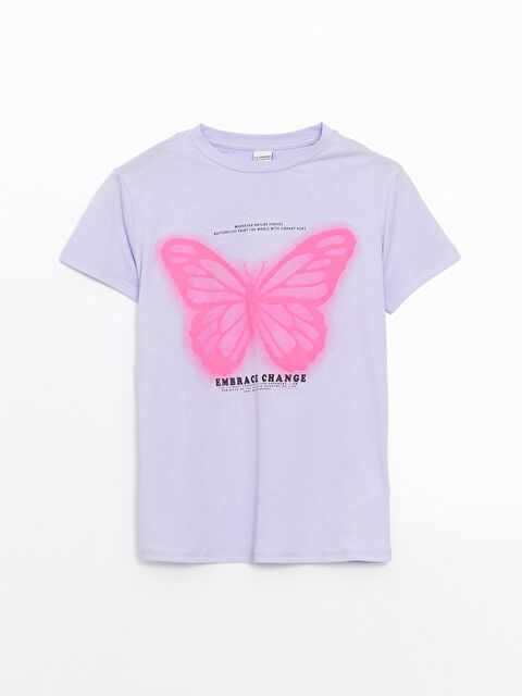 LCW Kids Djevojka LILA Majica kratkih rukava - S51599Z4-VZE