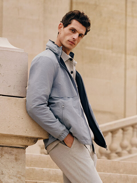 SOUTHBLUE Standart Kalıp Kapüşonlu Erkek İnce Mont - S51638Z8-H6C