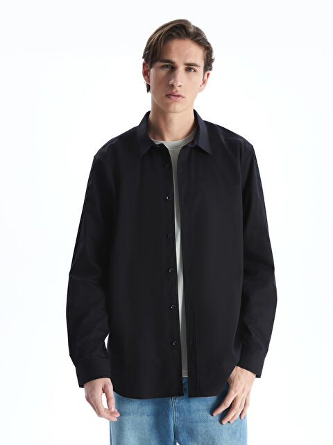 XSIDE Regular Fit Long Sleeve Men's Shirt Jacket - S51640Z8-RQL